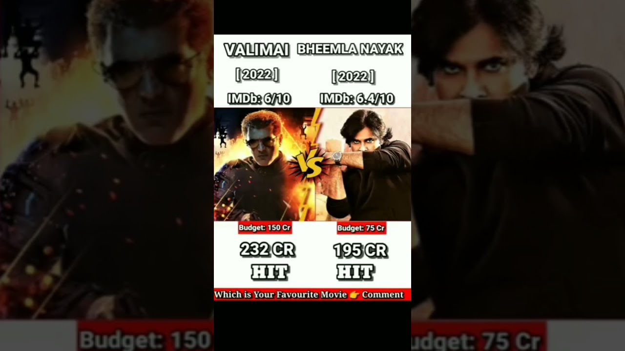 Valimai vs Bheemla Nayak Movie Comparison 