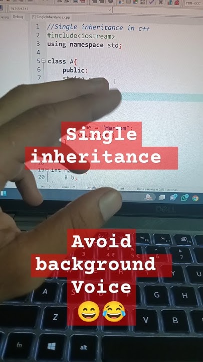 Single inheritance in c++. #coding #inheritance - YouTube