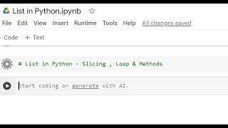 List in Python - Slicing, Loop and Methods  - Hindi Class - Data Analytics with Python