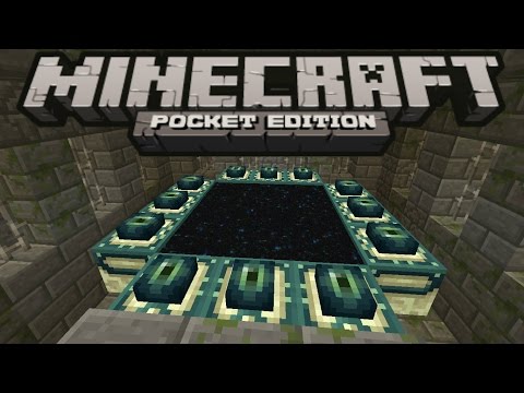 Minecraft Pocket Edition - How To Make An END PORTAL : Minecraft PE 0.14.3