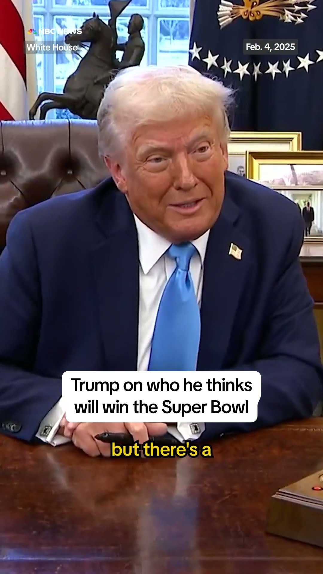 Trump on who he thinks will win the Super Bowl