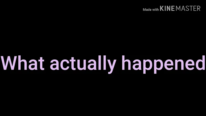 What actually happened