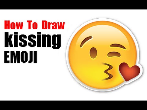 How To Draw Emojis - Blowing A Kiss Emoji - Youtube