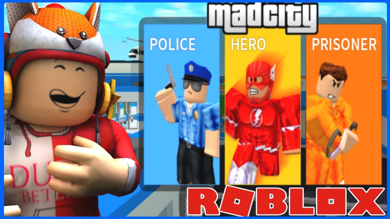Policia Heroi Ou Bandido Voce Escolhe Em Madcity Novo Jogo Youtube - jogo de super herói no roblox