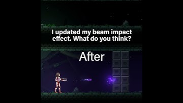 I upgraded my beam effect. What do you think? #blaster #metroidvania