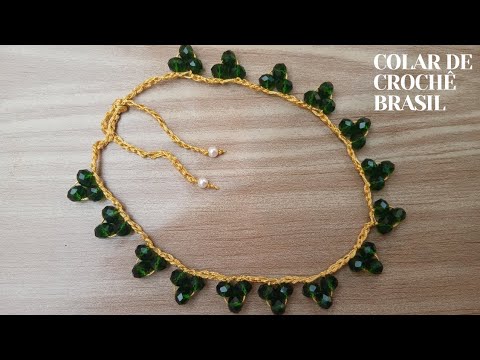 Brazilian Crochet Necklace Inspired by the 2026 World Cup - YouTube