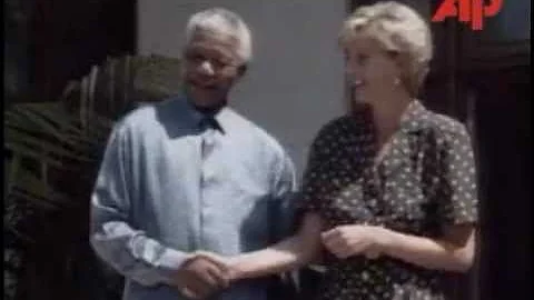 Princess Diana with Nelson Mandela