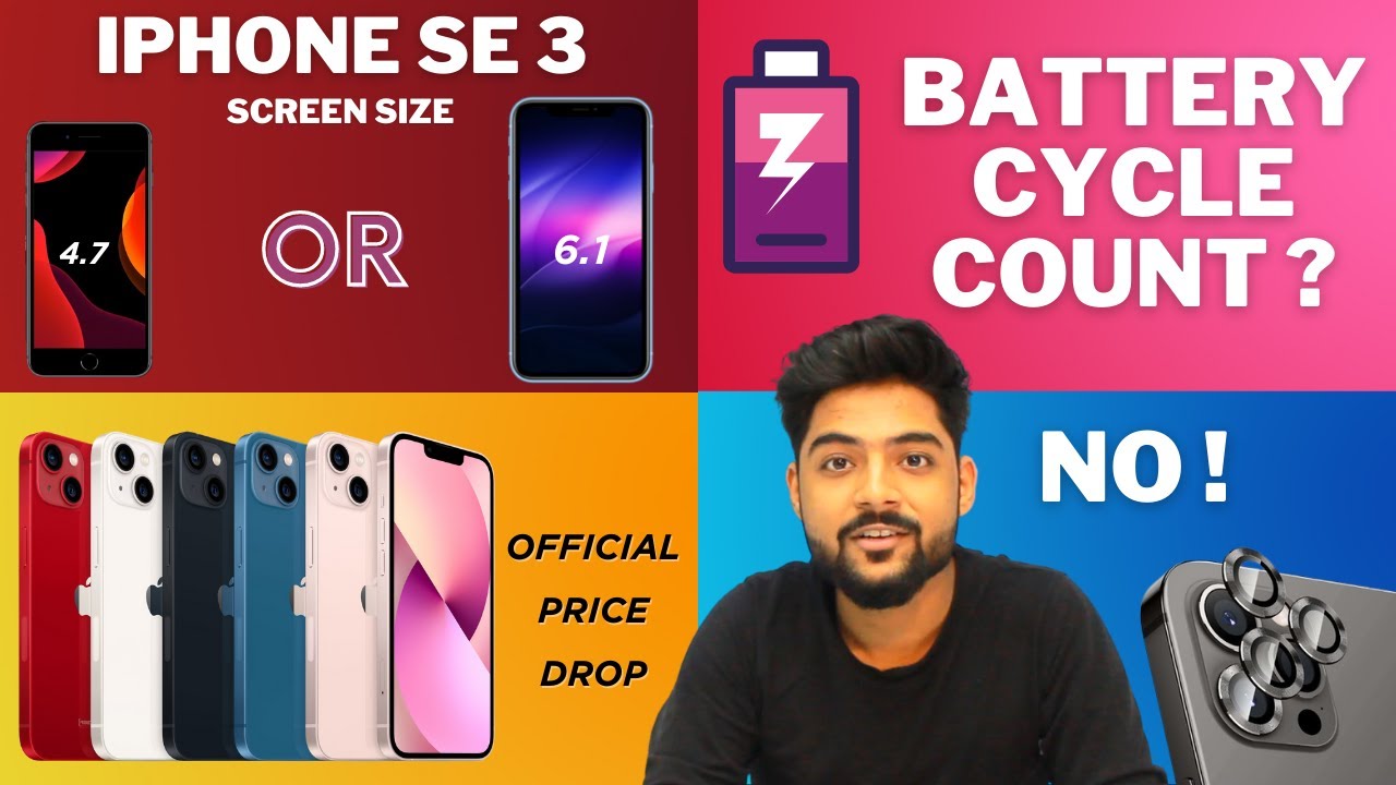 Iphone Se 3 Screen Size Iphone 13 First Price Drop Battery Cycle Count Iphone Next Sale Youtube