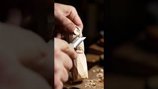 Transforming A Wood Block Into A Tiny Owl 黎