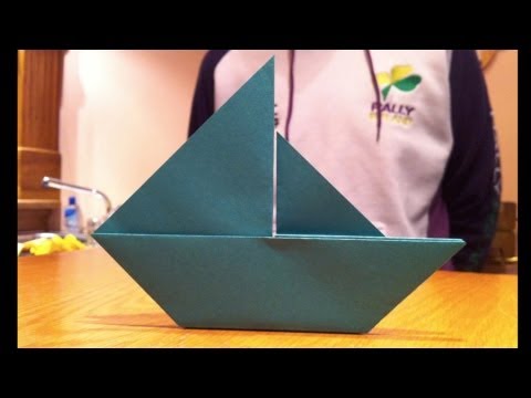 simple origami paper boats plus snack mix!