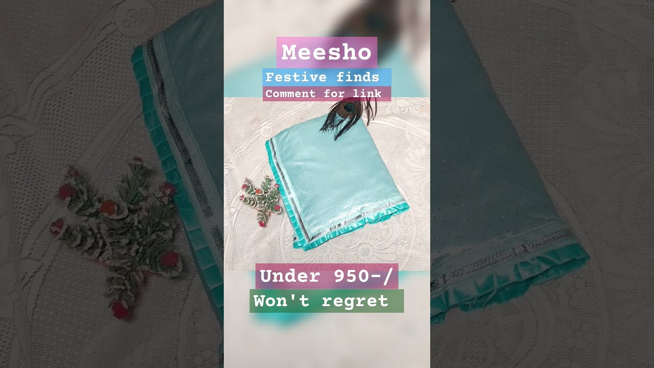 Meeshofinds Under 1000 Saree Partywear Meesho Telugu Trending Yt