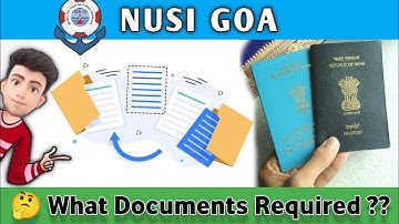 What Documents are Required for NUSI GoA (G.P Rating) || Skylar Rohit