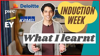 Big 4 Graduate Scheme Induction Week - What I learnt! | KPMG, PwC, Deloitte, EY