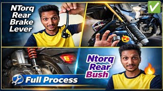 Information Ntorq new brake lever💜 || left side || Full Detail review🤩 || Ntorq Rear shock absorber Bush🔥 Guide