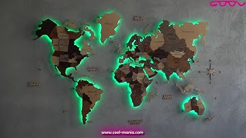 How to put together a wooden  LED illuminated 3D map  (www.cool-mania.com)