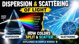 Dispersion & Scattering of Light Explained 🌈🔬 | How Colors Split & Scatter