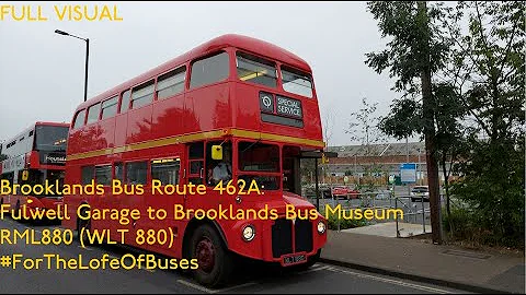 FULL ROUTE VISUAL | Brooklands Bus Route 462A: Fulwell to Brooklands Museum | RML880 (WLT 880)