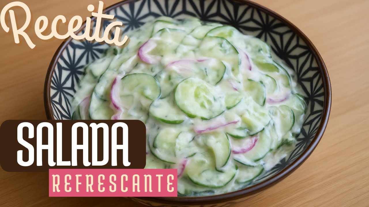 Salada Refrescante de Pepino com Cream Cheese | Ideal para Dias Quentes