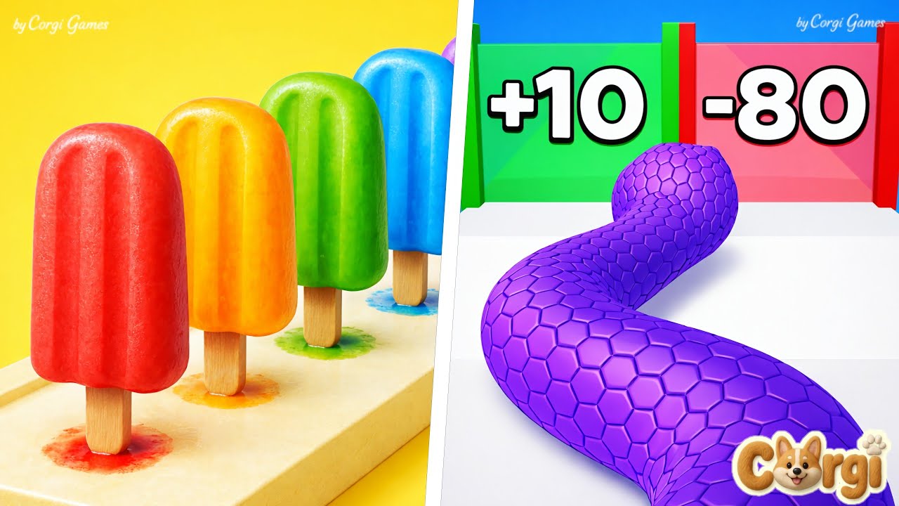 Popsicle Stack 🆚 Snake Run Race - Max Level SpeedRun Gameplay Walkthrough 
