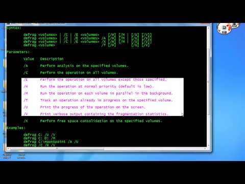 apply defragmentation on a drive using cmd - windows
