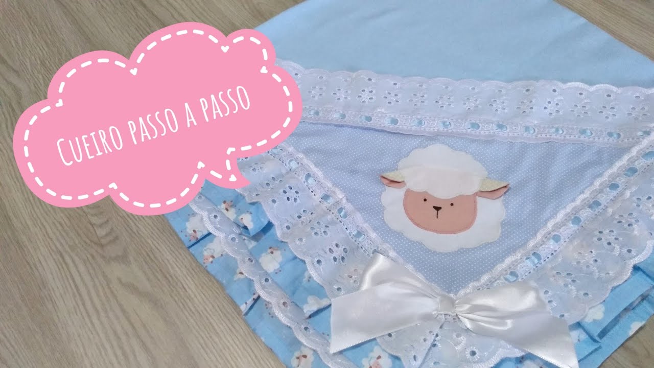 Cueiro passo a passo com barrado fácil| بطانية اطفال|детское одеяло