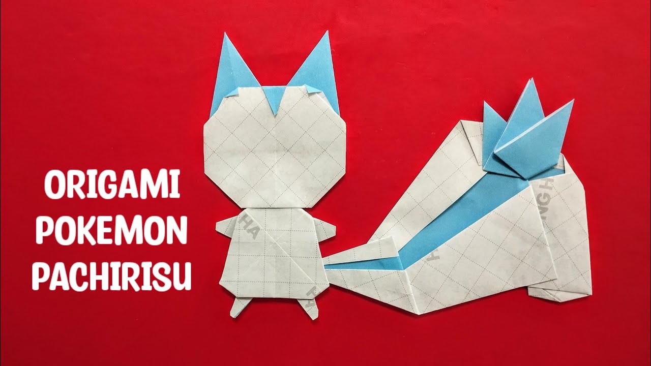 Origami Pokemon Pachirisu - How to make Pokemon Pachirisu - Origami Instructions