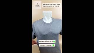 Kaos Oblong Pria  Crocodile R-Neck CR 816-Isi-1 Warna abu -Best seller