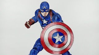 How to draw Captain America Shield | D Artshine