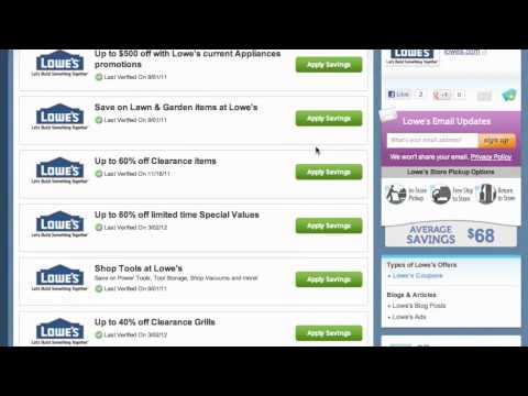 Lowe’s Coupon Code 2013 – How to use Promo Codes and Coupons for Lowes.com