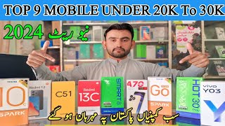 Best Mobile Phone under 20000 To 30000 in Pakistan April 2024 Top10