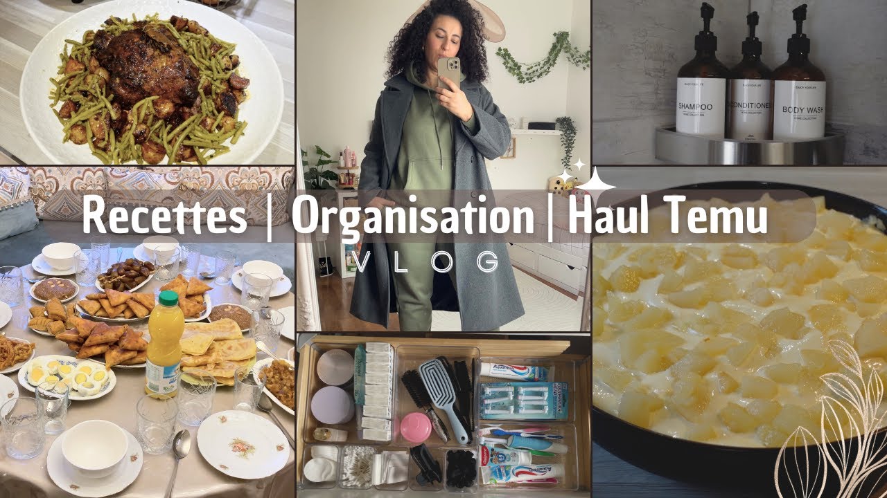 Recettes Gigot d'agneau /Tiramisu ⎟Organisation Rangement Salle de bain ⎟Haul Temu 👩🏽‍🍳🛍️🧼