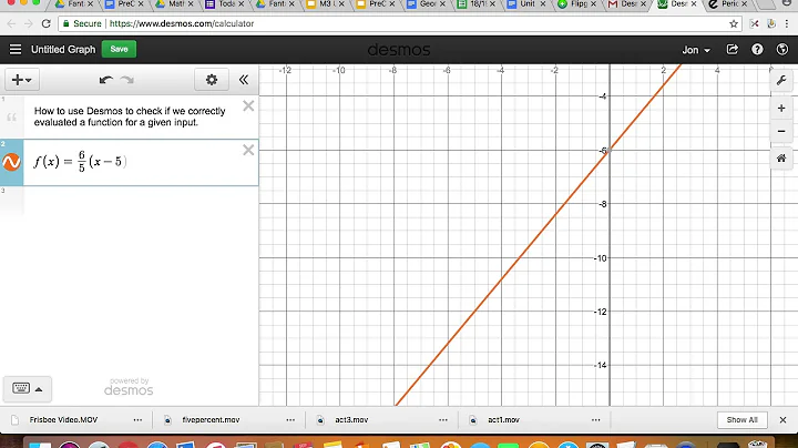 Evaluate functions with Desmos