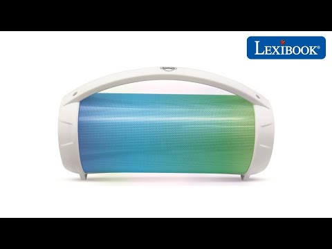 Enceinte tendance bluetooth portable avec micro et effets lumineux iparty  lexibook LEXBTP180Z - Conforama