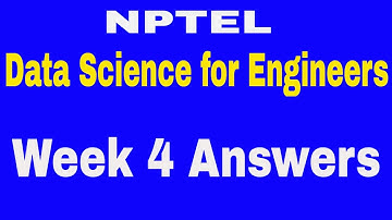 Data Science and Engineers NPTEL week 4 answers || NPTEL