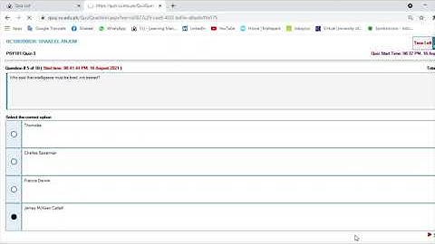PSY101   Introduction to Psychology Quiz