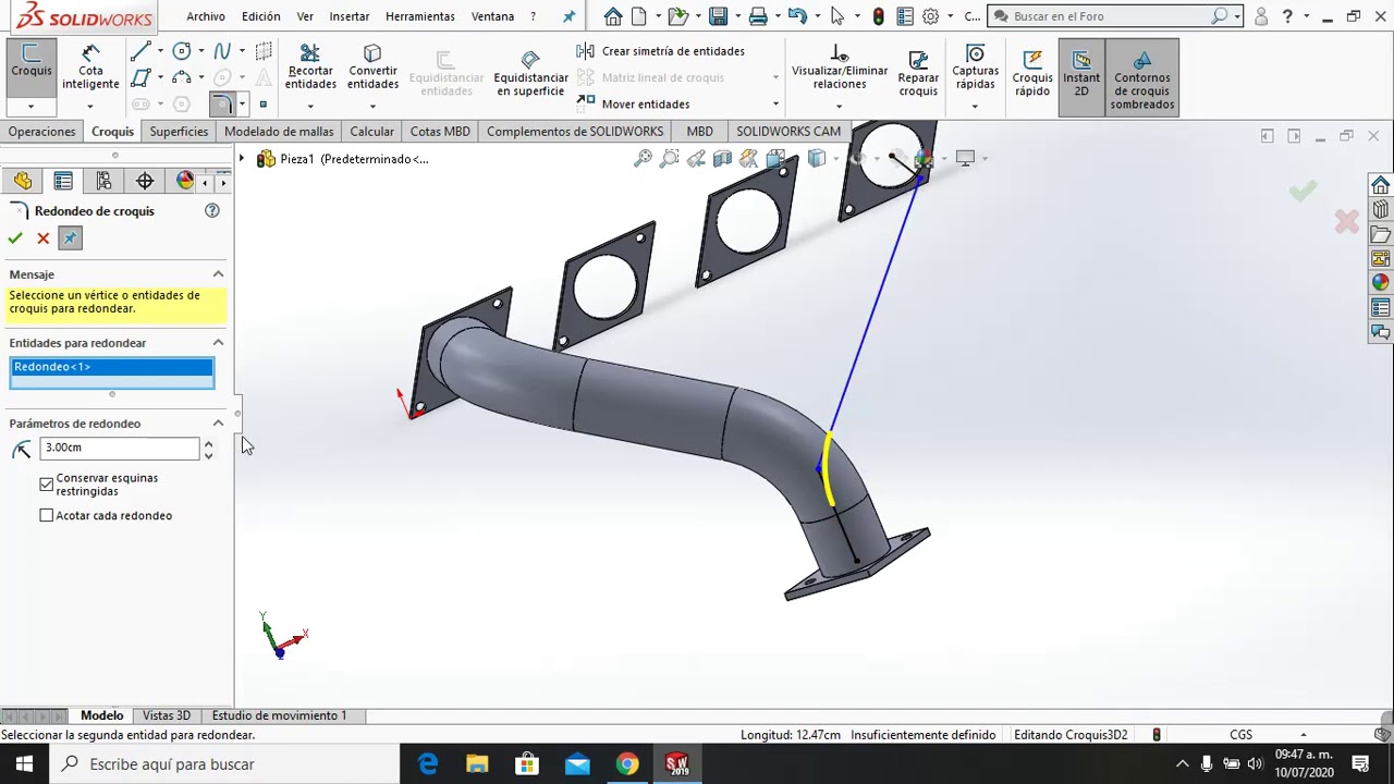 Escape automotriz en Solidworks - YouTube