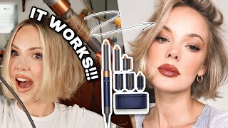 STYLING SHORT HAIR WITH THE DYSON AIRWRAP | Review and Short Hair Tutorial for Perfect Curls