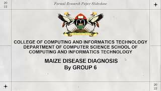 Maize Disease Diagnosis Concept Paper Presentation