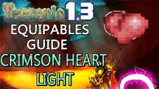 Terraria 1 3 Equipables Guide CRIMSON HEART LIGHT SOURCE