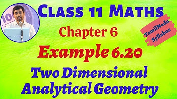 TN 11th Maths  Example 6.20 Two dimensional Analytical Geometry AlexMaths TN New Syllabus