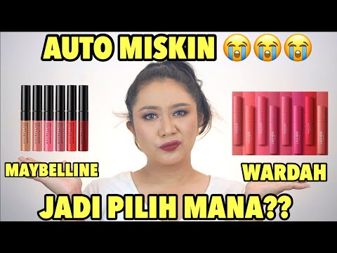 perang-lipstick-wardah-colorfit-velvet-matte-lip-mousse-vs-maybelline-sensational-liquid-matte