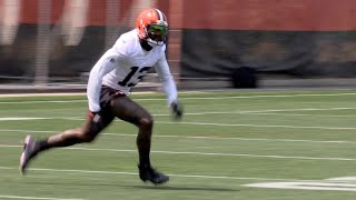 Odell Beckham Jr. in action during Day 1 of Browns training camp