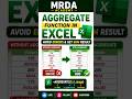 Excel AGGREGATE Function | Ignore Errors &amp; Get Accurate SUM Easily #excel #shorts #youtube #viral