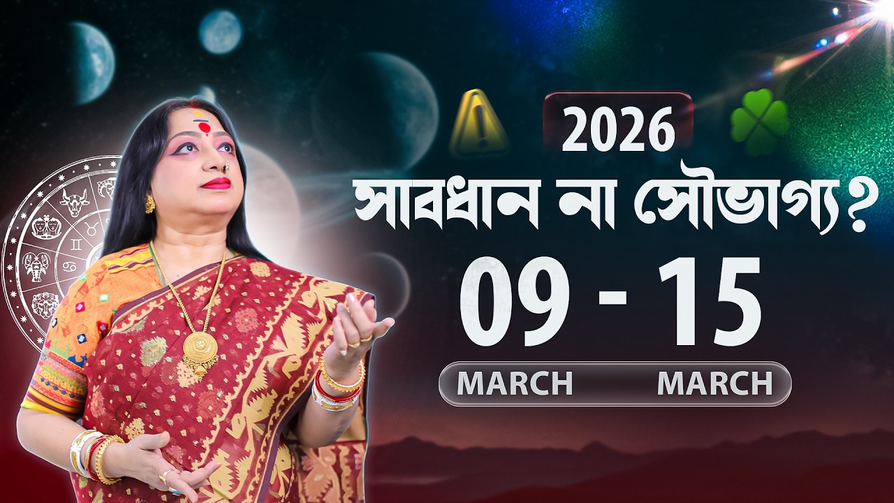 ৯–১৫ মার্চ ২০২৬ | সাবধান না সৌভাগ্য? Astrologer Baishali Sarkar I 2026