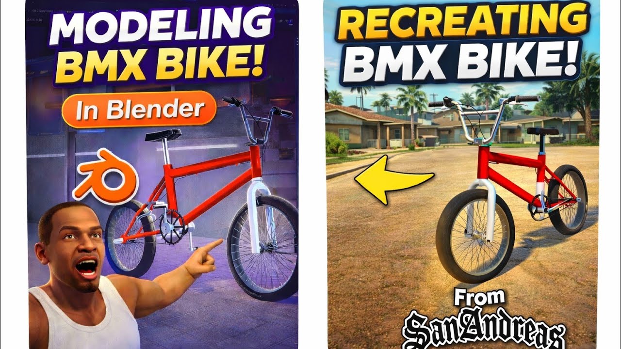 I Recreated GTA San Andreas BMX Bike in Blender 😱