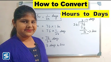 How to Convert Hours into days | Hours to Days | Conversion hours into days