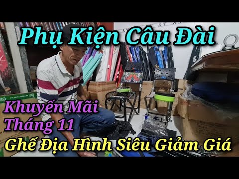 Video Phụ kiện câu đài Ghế dù khay đựng mồi giá bình dân - youtube