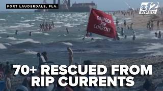 Rip current chaos: Florida lifeguards pull 70+ from sea as red flags fly