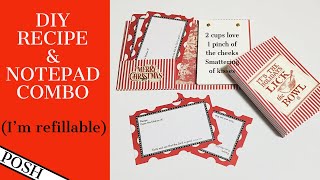 ‼️Mmm Mmm...YUMMY GOOD CRAFT‼️Easy To Make REFILLABLE Recipe Notepad/Great Make & Take Recipe DIY!