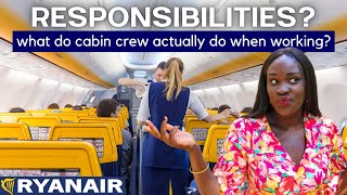WHAT DO RYANAIR CABIN CREW ACTUALLY DO (On Aircraft) | Specific Flight Attendants Responsibilities